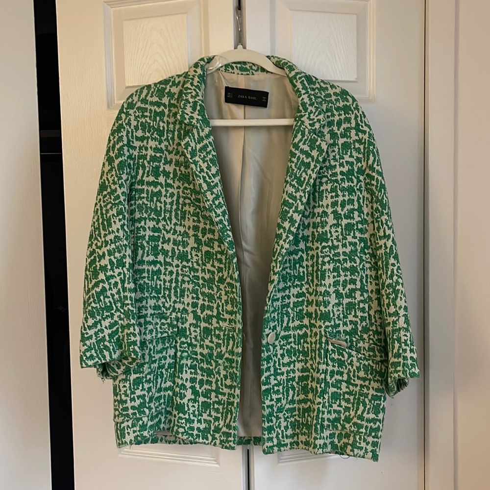 Green blazer coat - Zara - size S